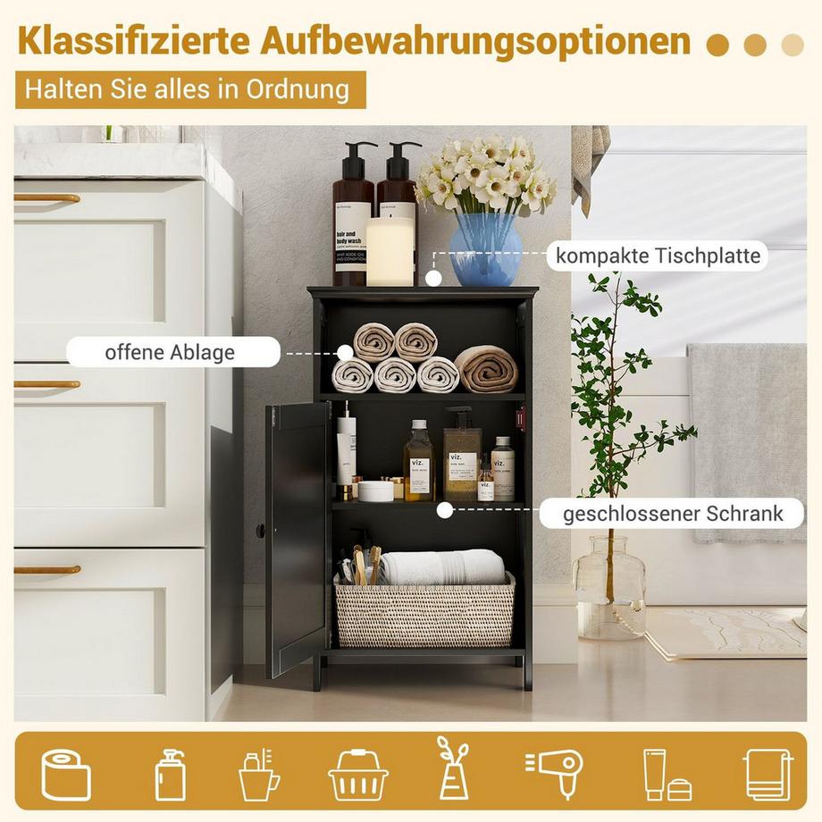 Northix Mobiletto da bagno con ripiano regolabile  