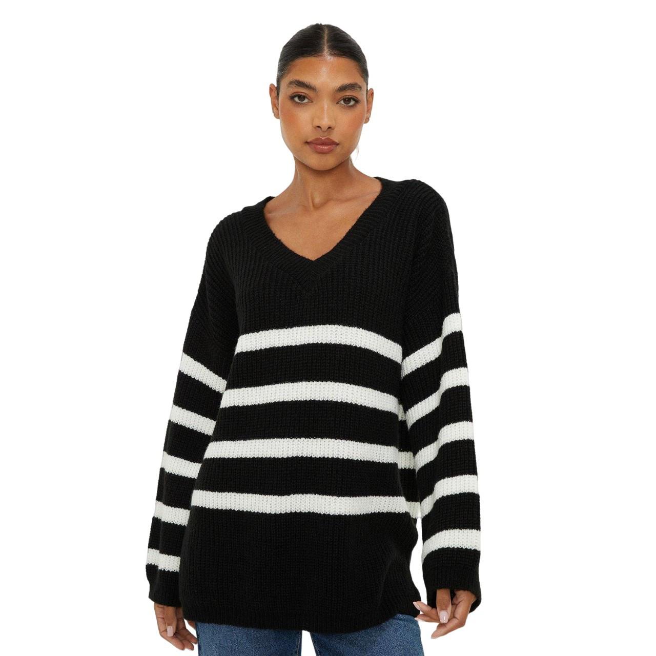 Image of Pullover Vausschnitt Damen Multicolor XL