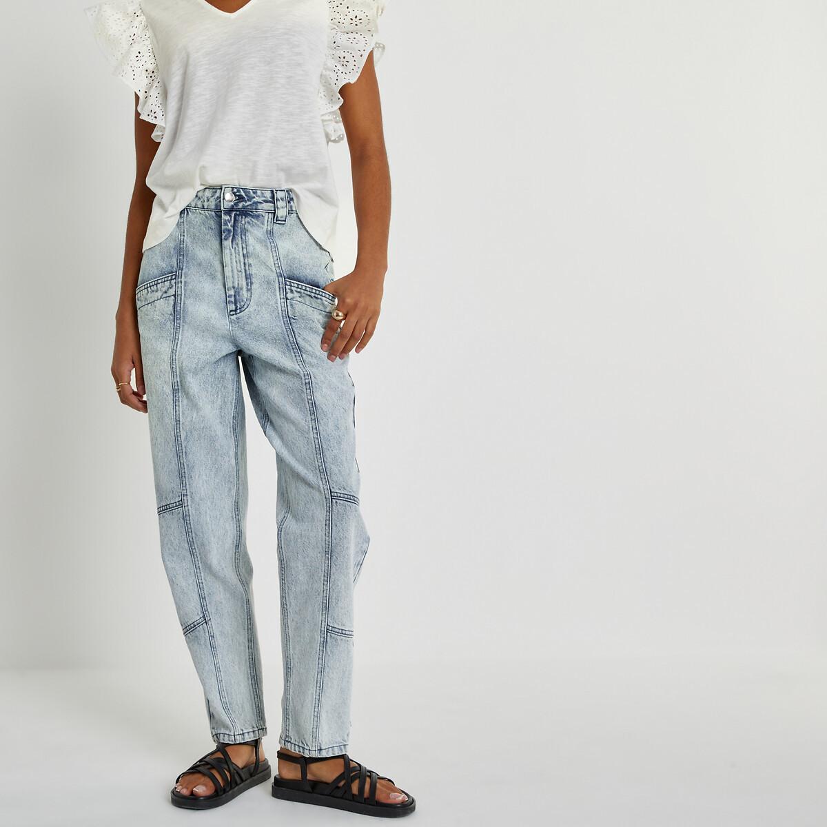 Image of Mom-jeans Mit Hohem Bund Damen Blau 50
