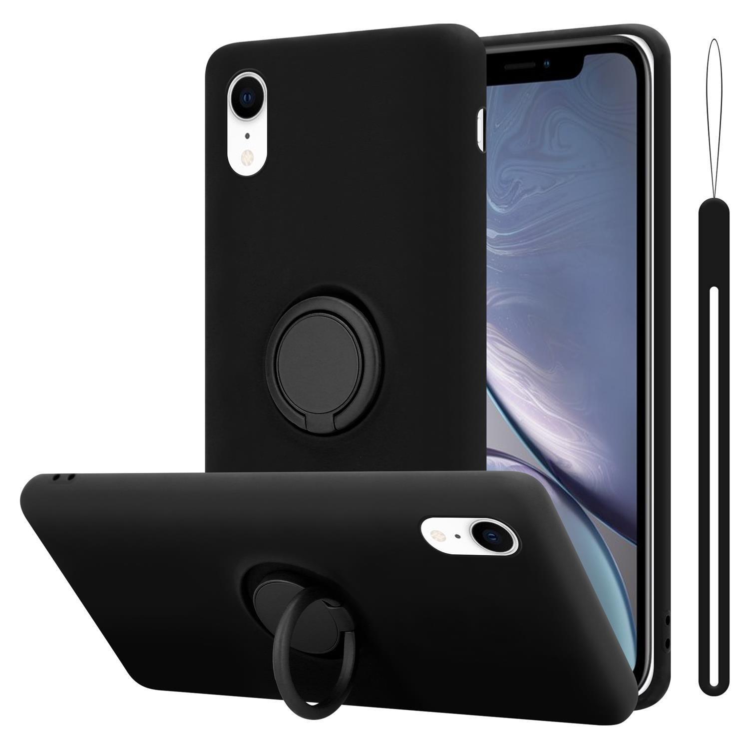 Cadorabo  Housse compatible avec Apple iPhone XR - Coque de protection en silicone TPU flexible avec anneau 