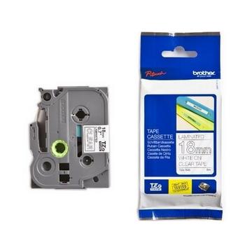 Cassetta nastro Brother TZe TZe-145 Colore Nastro: Trasparente Colore carattere:Bianco 18 mm 8 m
