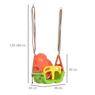 Northio Balançoire Pour Bébé Avec Corde Réglable D'Extérieur, 120-180 Cm, Balançoire Pour Tout-Petits À Partir De 9 Mois, Jusqu'À 70 Kg, Vert  