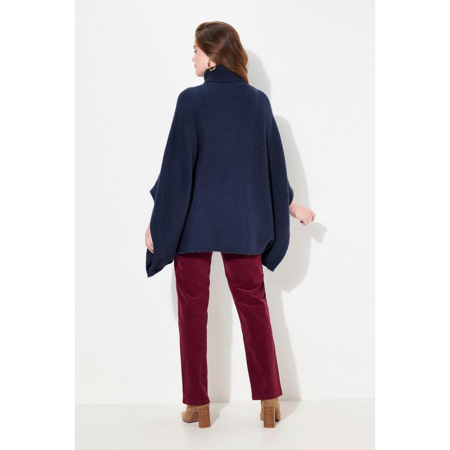 Ulla Popken Poncho Collo Alto Oversize Mezze Maniche  