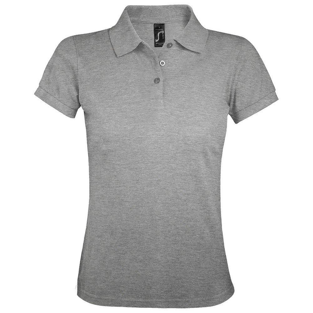 Image of Prime Pique Poloshirt, Kurzarm Damen Taubengrau 3XL