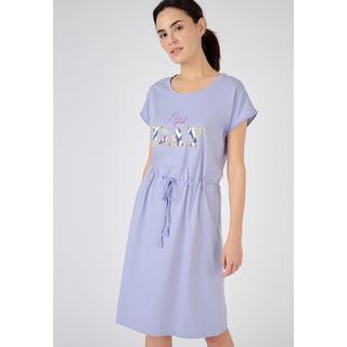 Damart  Chemise de nuit fantaisie maille peigné pur coton peigné 