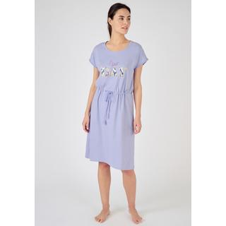 Damart  Chemise de nuit fantaisie maille peigné pur coton peigné 