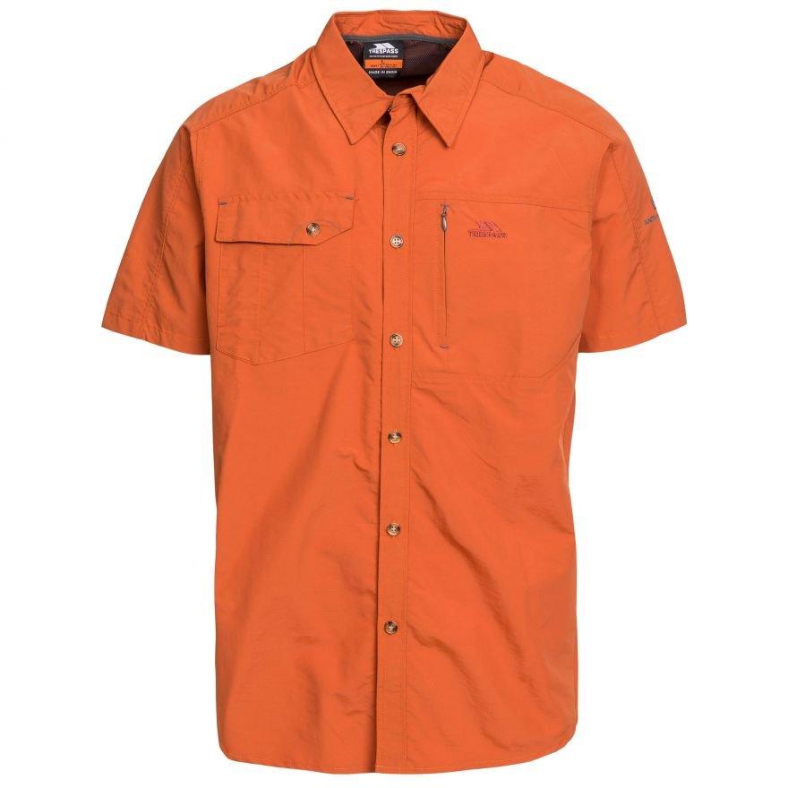 Image of Kurzarmreisehemd Lowrel Herren Orange S