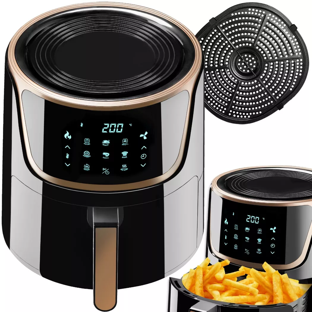 Tectake – Heissluftfritteuse Mika 8,5 l, Schwarz