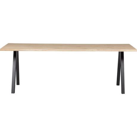 mutoni Table à manger Tablo chêne FSC avec bordure en arbre 199x90 pied carré  