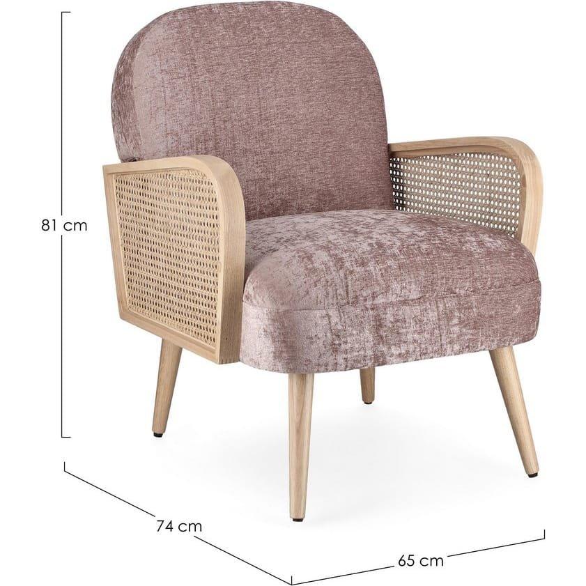 mutoni Fauteuil Dalida vieux rose  