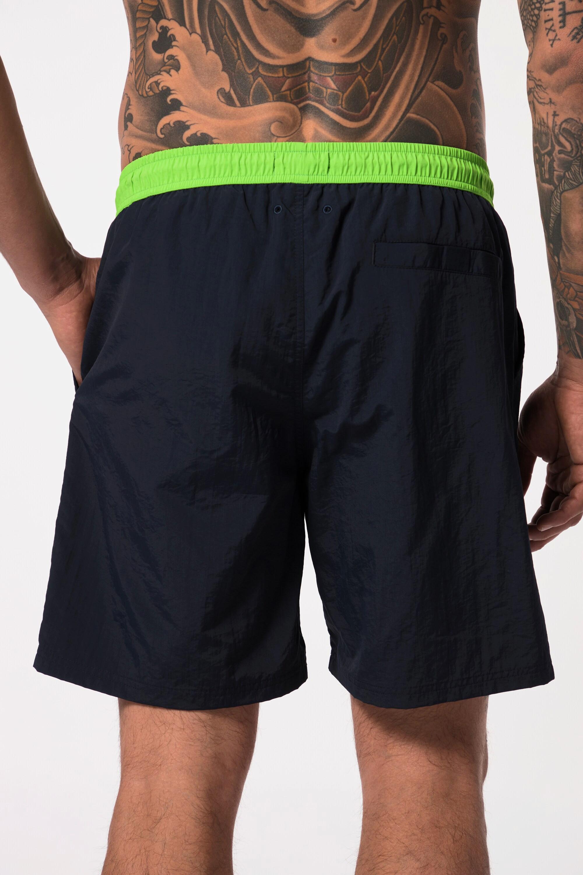 JP1880  Shorts da mare con cintura elastica a contrasto 