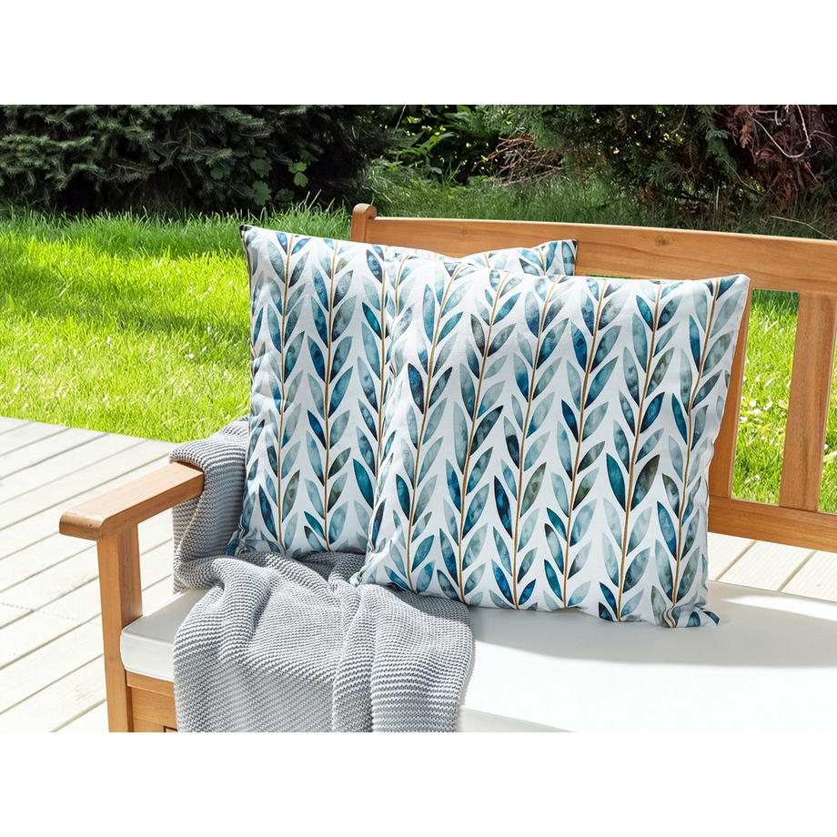 Beliani Lot de 2 coussins d'extérieur en Polyester  LOANO  