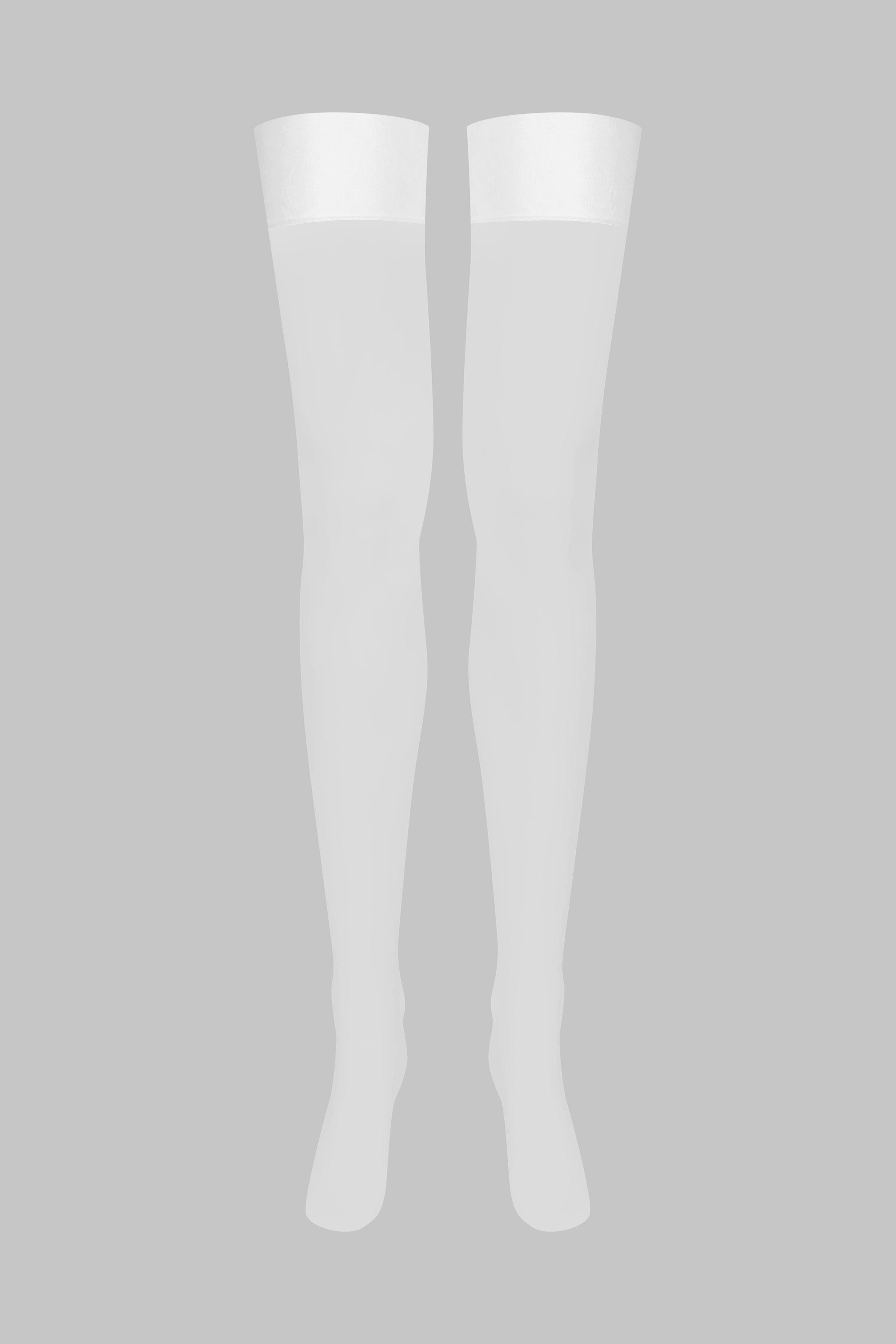 Image of Nylonstrümpfe - 15d - Weiß Damen Weiss 2