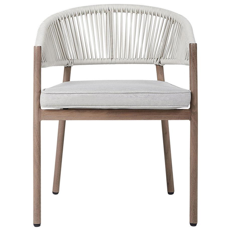 Beliani Lot de 6 chaises de jardin avec coussins en Aluminium Moderne FLAVIA  