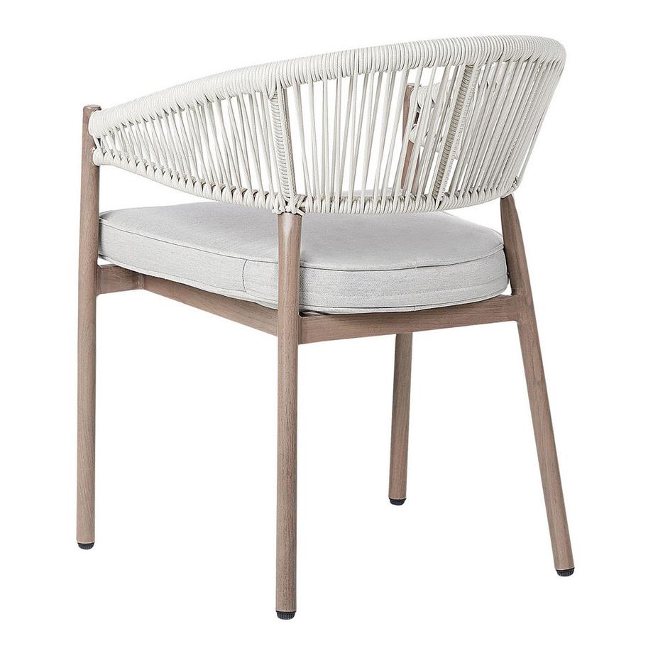 Beliani Lot de 6 chaises de jardin avec coussins en Aluminium Moderne FLAVIA  