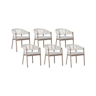 Beliani Set mit 6 Stühlen aus Aluminium Modern FLAVIA  