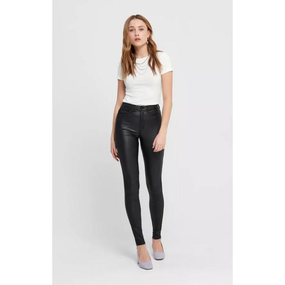 ONLY Pantalon Skinny Fit Aspect Cuir  