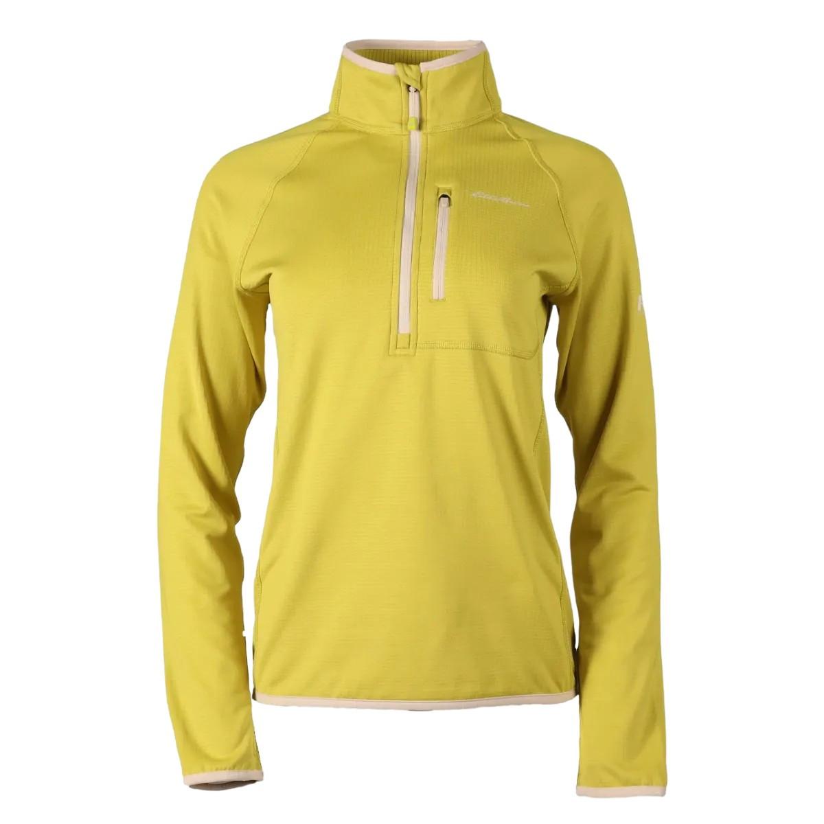 Image of High Route Fleeceoberteil Mit Kurzem Reißverschluss Unisex Chartreuse M