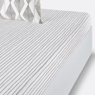 Drap-housse coton lavé