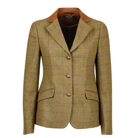 Weatherbeeta  Veste d'équitation ajustée à col en daim femme  Albany Tweed 