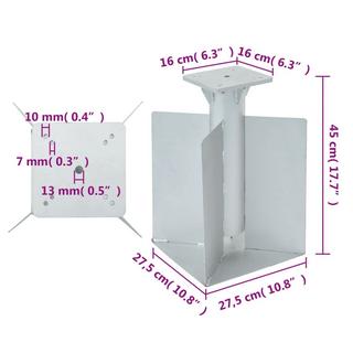 VidaXL Base de parasol enterrée acier  