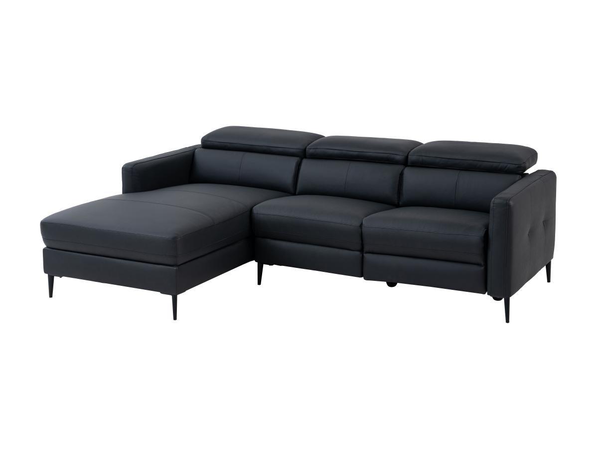 Image of Ecksofa mit elektrischer Relaxfunktion - Ecke links - Leder - Schwarz - FUSETA Ecksofa mit elektrischer Relaxfunktion - Ecke links - Leder - Schwarz - FUSETA