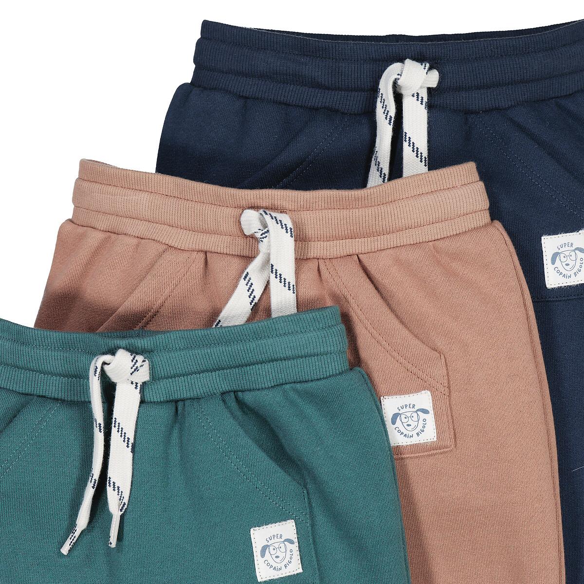 La Redoute Collections  Lot de 3 joggings en molleton 