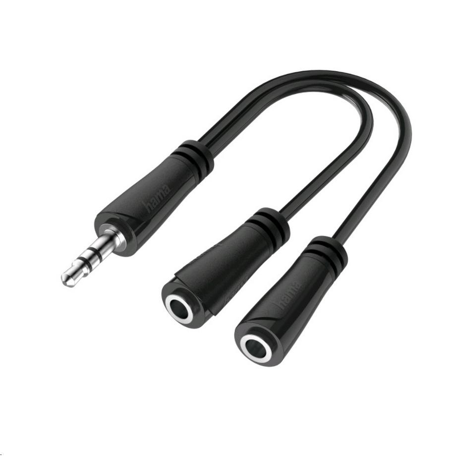 Audio-Splitter, 3,5-mm-Klinke-Stecker2x 3,5mm-Klinke-Buchse, Stereo