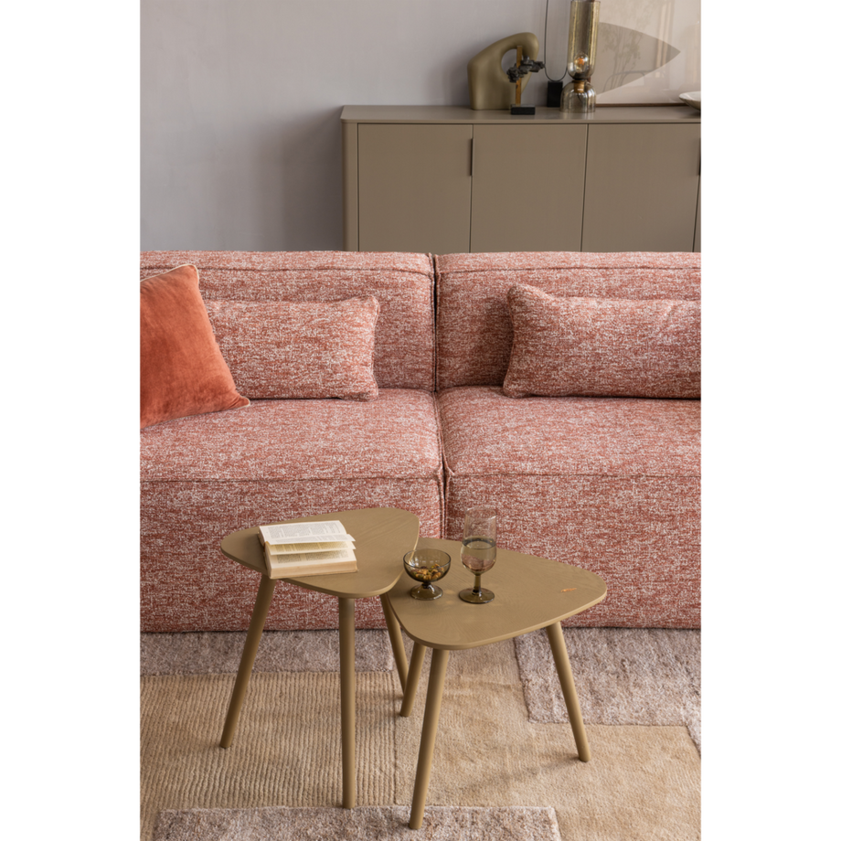 mutoni Table d'appoint Nila sable (lot de 2)  