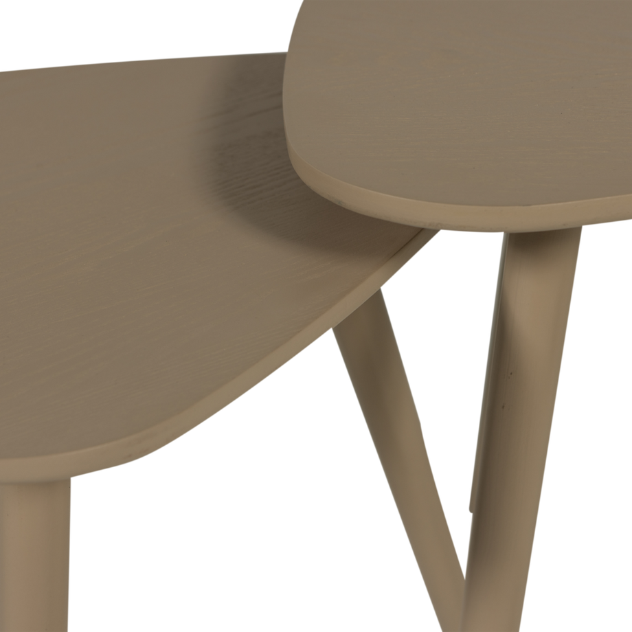 mutoni Table d'appoint Nila sable (lot de 2)  