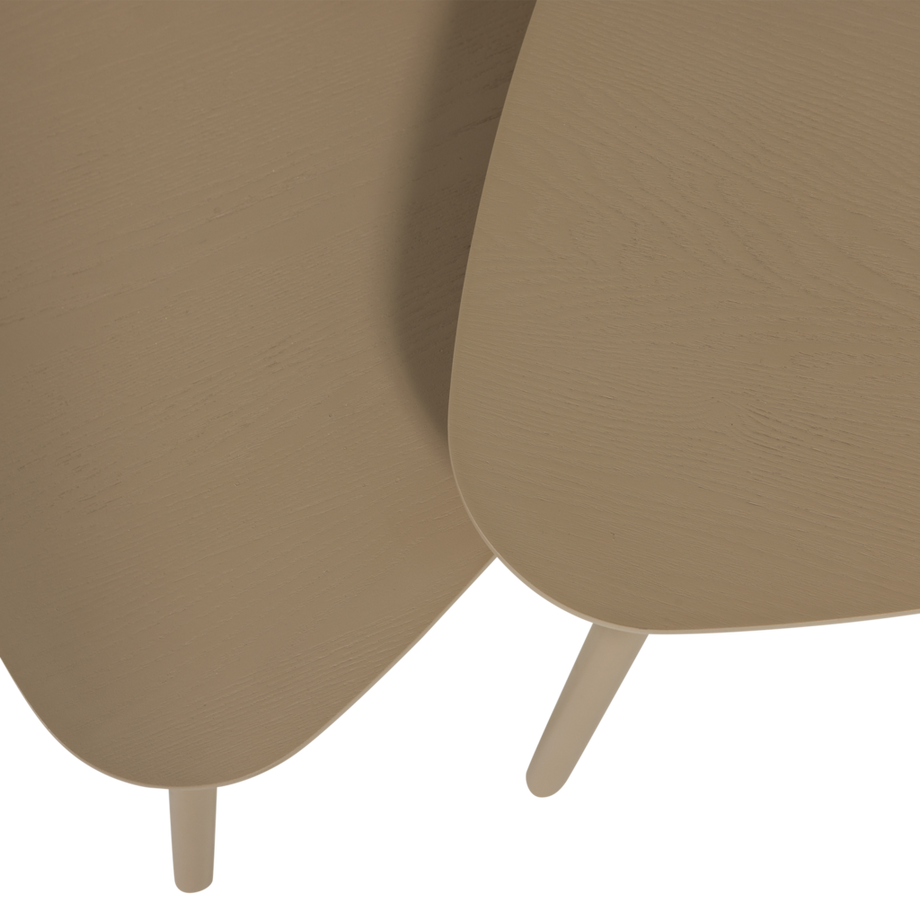 mutoni Table d'appoint Nila sable (lot de 2)  