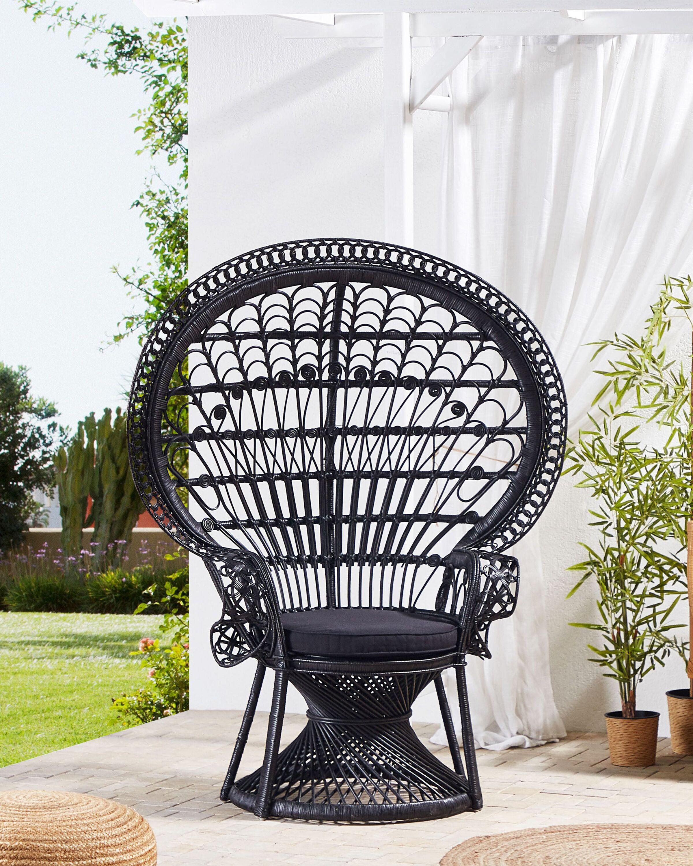 Beliani Chaise de jardin en Rotin Traditionnel EMMANUELLE  