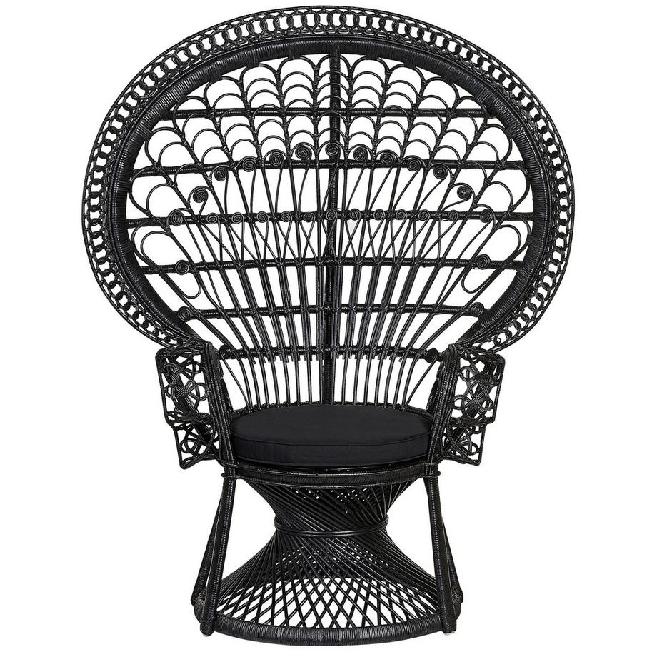 Beliani Chaise paon en Rotin Traditionnel EMMANUELLE  