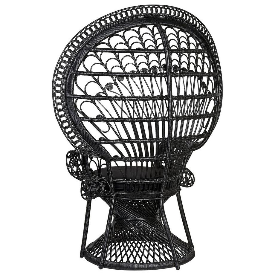 Beliani Chaise paon en Rotin Traditionnel EMMANUELLE  