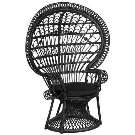 Beliani Chaise de jardin en Rotin Traditionnel EMMANUELLE  