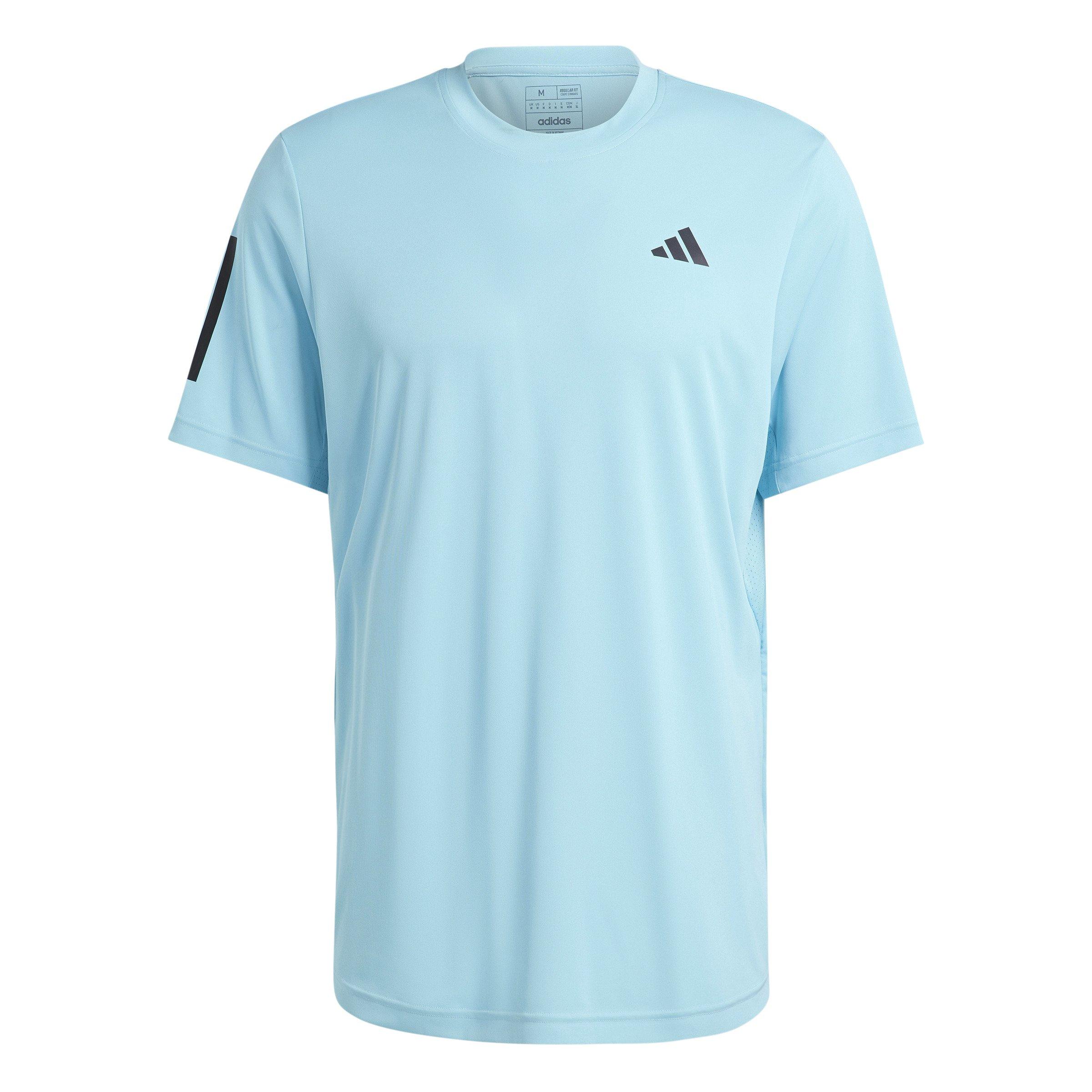 Image of adidas Club 3-streifen Tennis T-shirt Aqua Herren M