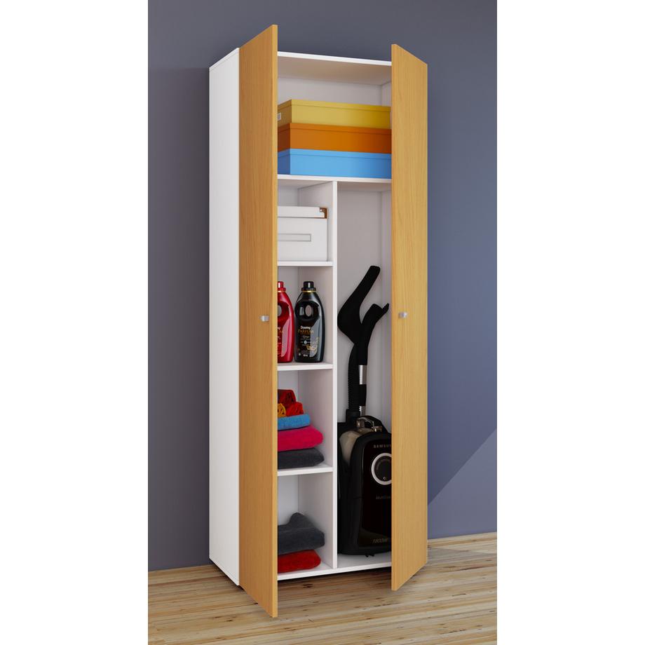 VCM Armoire à balais en bois Armoire à aspirateur Armoire de ménage Vandol K Armoire à balais en bois Armoire à aspirateur Armoire de ménage Vandol K  