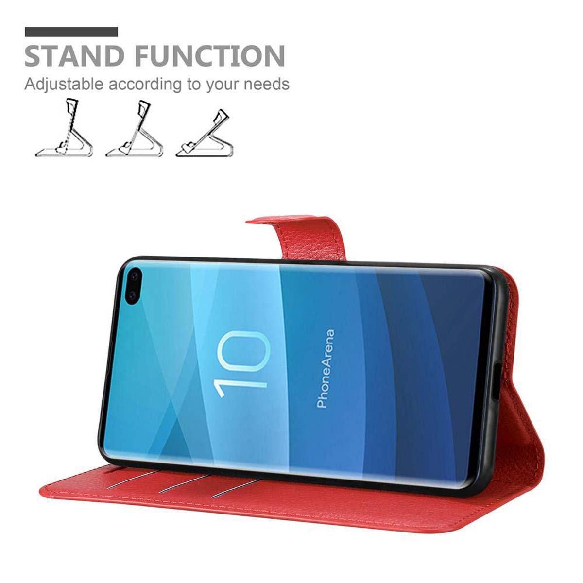 Cadorabo  Housse compatible avec Samsung Galaxy S10 PLUS - Coque de protection avec fermeture magnétique, fonction de support et compartiment pour carte 