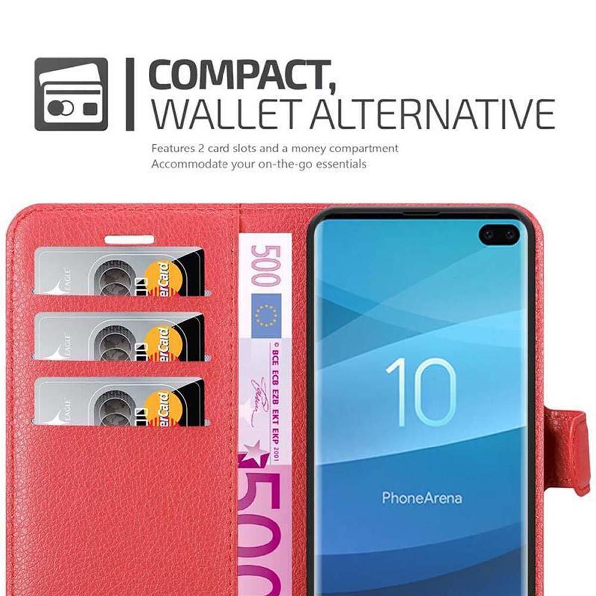 Cadorabo  Housse compatible avec Samsung Galaxy S10 PLUS - Coque de protection avec fermeture magnétique, fonction de support et compartiment pour carte 