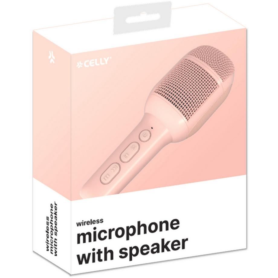 Celly  Kidsfestival2 Microphone avec effets Rose 