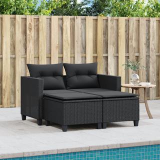 VidaXL Canapé de jardin rotin synthétique  