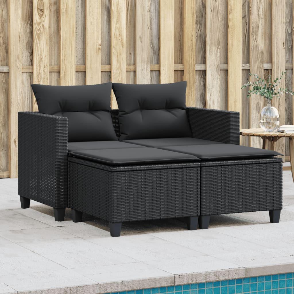 VidaXL Canapé de jardin rotin synthétique  