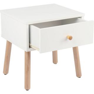 mutoni Table de chevet en pin naturel 40x35x42  