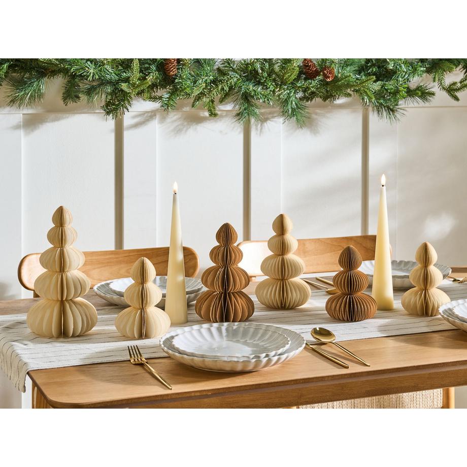 Beliani Set di 6 decorazioni natalizie en Carta  RANELVA  