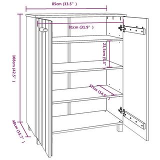 VidaXL Schuhschrank kiefernholz  