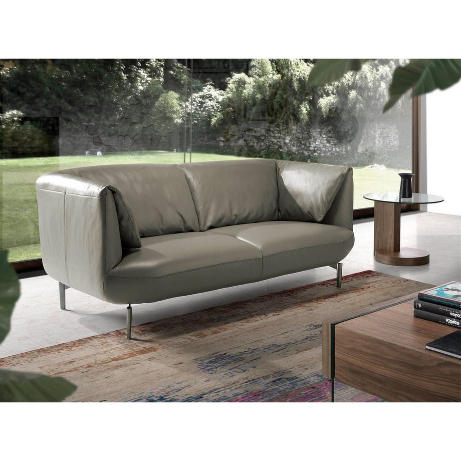 ANGEL CERDA Canapé 3 places en cuir gris  