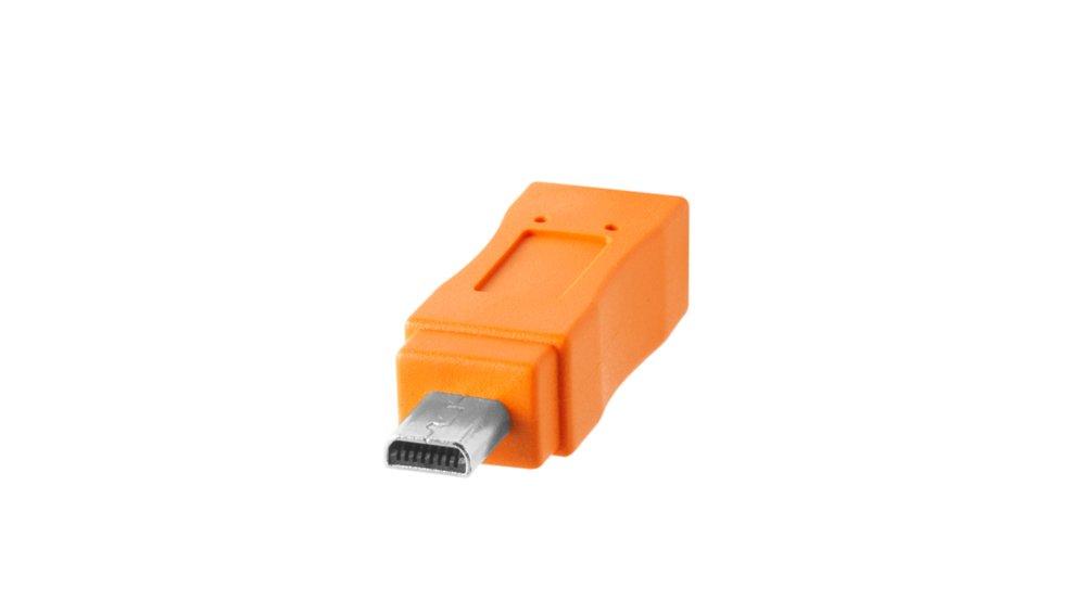 Tether Tools  CUC2615-ORG câble USB 4,6 m USB 2.0 USB C Mini-USB B Orange 