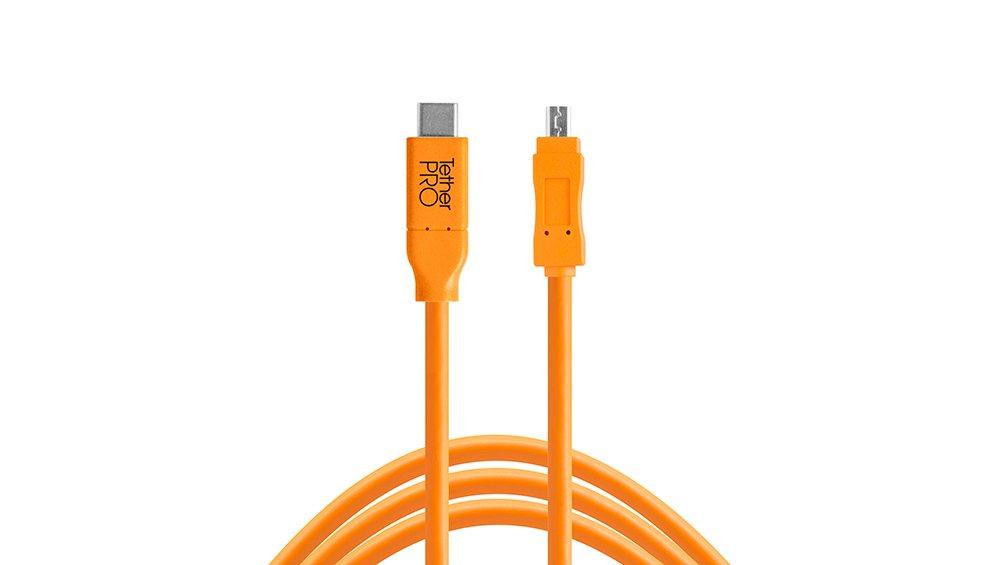 Tether Tools  CUC2615-ORG cavo USB 4,6 m USB 2.0 USB C Mini-USB B Arancione 