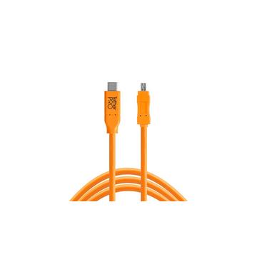 Tether Tools CUC2615-ORG USB Kabel 4,6 m USB 2.0 USB C Mini-USB B Orange