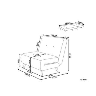 Beliani Schlafsofa aus Samtstoff Modern FARRIS  